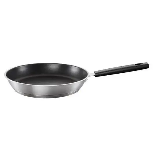 FISKARS HARD FACE STEEL Komplet patelni 26 28 cm + pokrywka uniwersalna 24/26/28 cm / stal nierdzewna