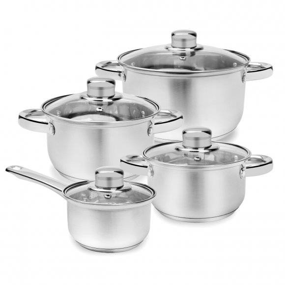 TADAR BAHAMA Komplet garnków 8 el / stal nierdzewna / indukcja