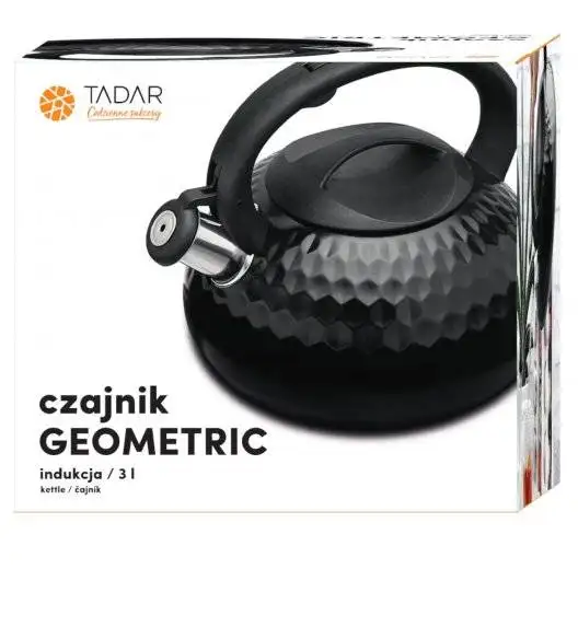 TADAR GEOMETRIC Czajnik z tłoczeniami 3 l / stal nierdzewna 