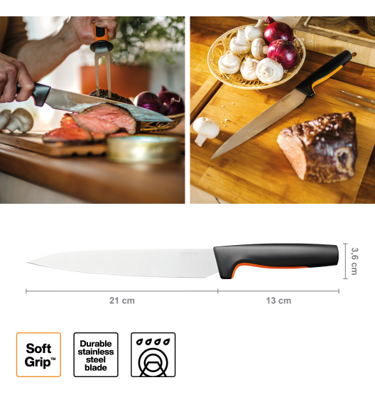 FISKARS FUNCTIONAL FORM 1057539 Nóż do mięsa 21 cm / stal nierdzewna 