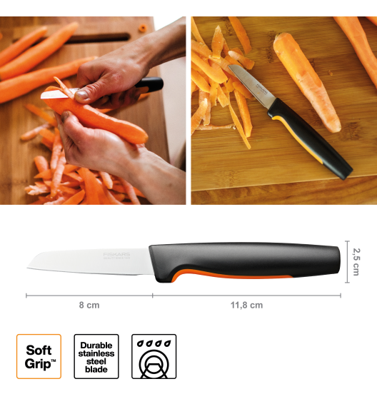 FISKARS FUNCTIONAL FORM 1057544 Nóż do skrobania 8 cm prosty / stal nierdzewna 