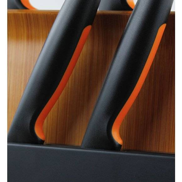 FISKARS FUNCTIONAL FORM 1057552 Komplet 5 noży w bloku + zestaw 5 akcesoriów