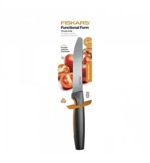 FISKARS FUNCTIONAL FORM 1057543 Nóż do pomidorów 13 cm zagięty / stal nierdzewna 