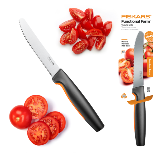 FISKARS FUNCTIONAL FORM 1057543 Nóż do pomidorów 11 cm / stal nierdzewna 