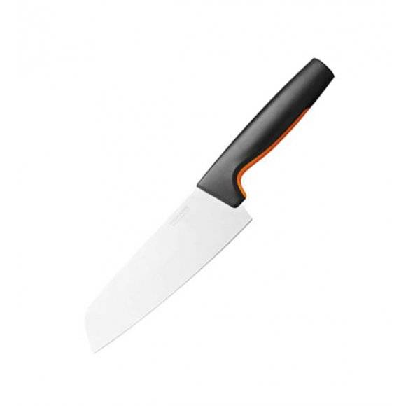 FISKARS FUNCTIONAL FORM 1057553 Komplet 3 noży w bloku bambusowym + ostrzałka Fiskars Edge