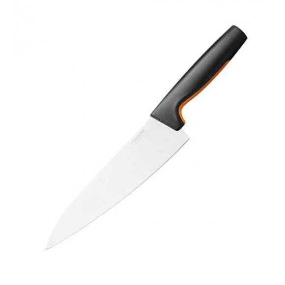 FISKARS FUNCTIONAL FORM 1057553 Komplet 3 noży w bloku bambusowym + ostrzałka Fiskars Edge