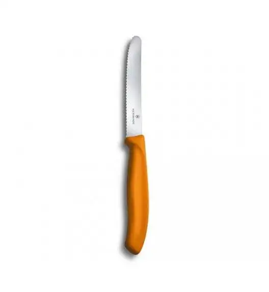 VICTORINOX SWISS CLASSIC Nóż stołowy / do pomidorów 11 cm / pomarańczowy