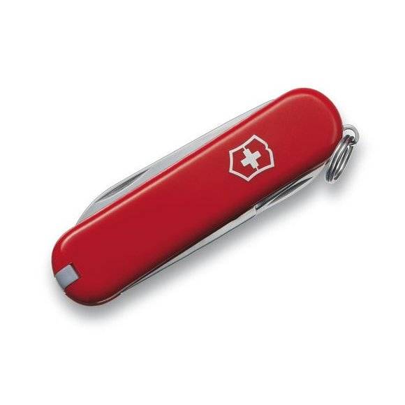 VICTORINOX CLASSIC SD Scyzoryk z nożyczkami i śrubokrętem / czerwony / wyprodukowany w Szwajcarii