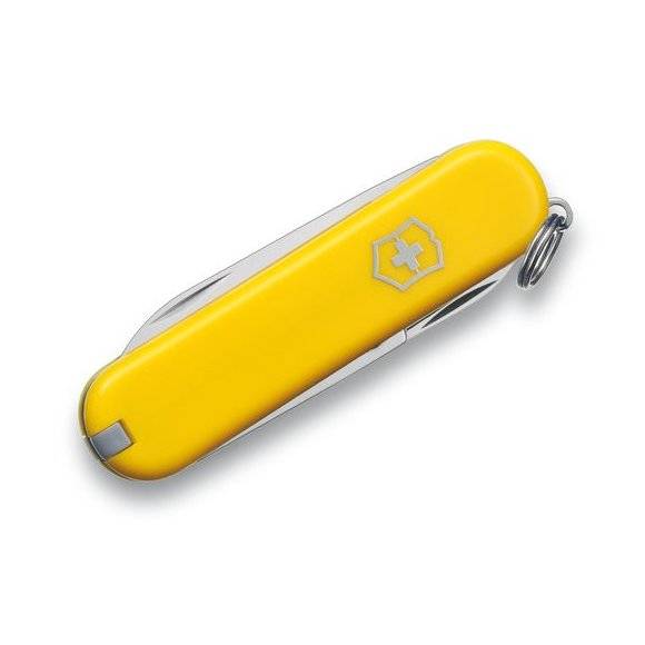 VICTORINOX CLASSIC SD Scyzoryk z nożyczkami i śrubokrętem / żółty / wyprodukowany w Szwajcarii