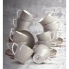 LUBIANA BOSS 6630Z Komplet Filiżanka 350 ml + spodek / 12 os / 24 el / szary / porcelana ręcznie malowana