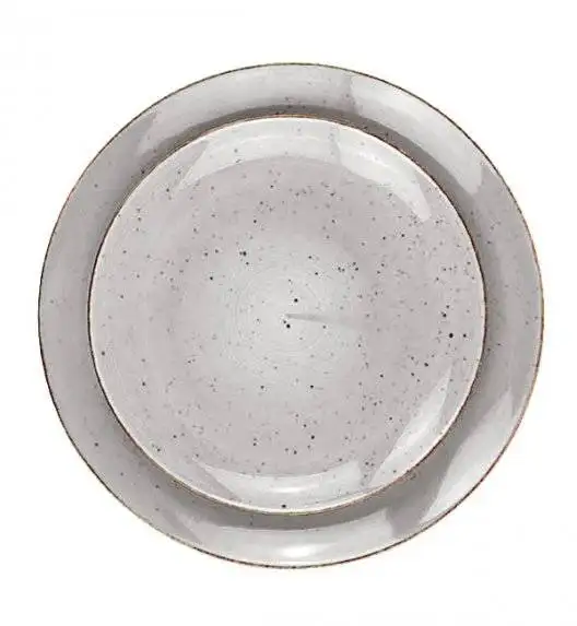 LUBIANA BOSS 6630Z Serwis obiadowy 96 el / 24 osoby / szary / porcelana ręcznie malowana