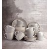 LUBIANA BOSS 6630Z Serwis obiadowo - kawowy 36 el / 6 osób / szary / porcelana ręcznie malowana