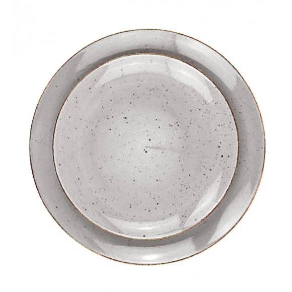 LUBIANA BOSS 6630Z Serwis obiadowo - kawowy 120 el / 24 osoby / szary / porcelana ręcznie malowana