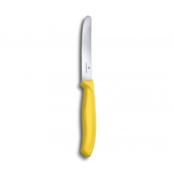 VICTORINOX SWISS CLASSIC Nóż stołowy / do pomidorów 11 cm / żółty