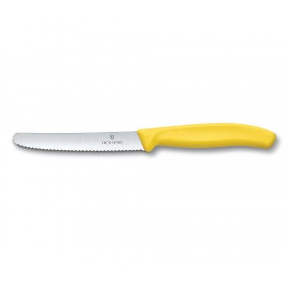 VICTORINOX SWISS CLASSIC Nóż stołowy / do pomidorów 11 cm / żółty