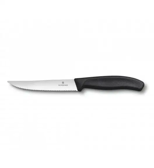 VICTORINOX SWISS CLASSIC GOURMET Nóż do steków 12 cm / czarny