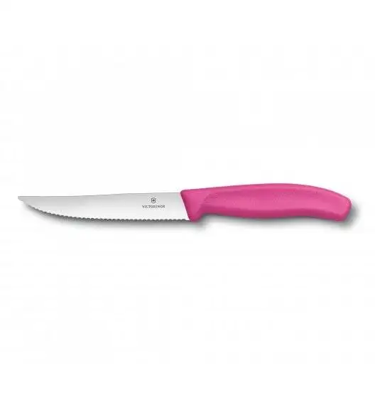 VICTORINOX SWISS CLASSIC GOURMET Nóż do steków 12 cm / różowy