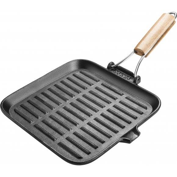 LAMART IRON Żeliwna patelnia grillowa 23 cm / indukcja / LT1065