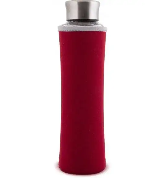 LAMART ECO Butelka szklana z ochraniaczem 550 ml czerwona / LT9029