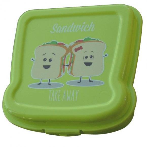 HEGA Lunch box / pojemnik na kanapkę 13,8 x 13,8 cm / mix kolorów