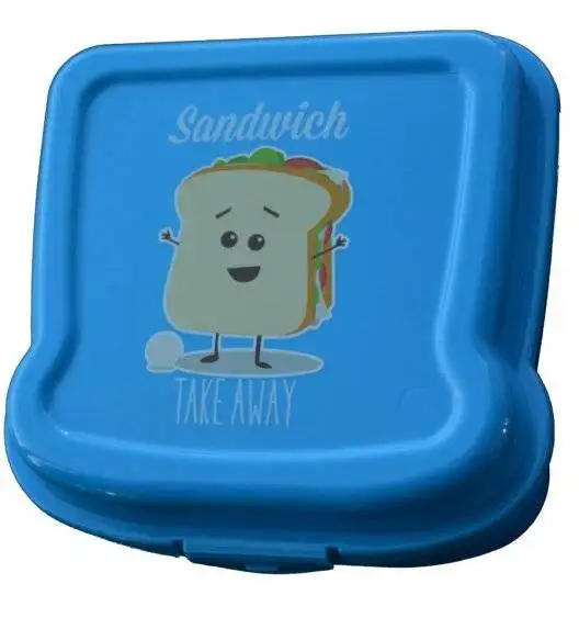 HEGA Lunch box / pojemnik na kanapkę 13,8 x 13,8 cm / mix kolorów