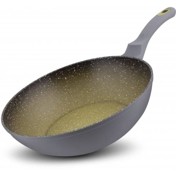 LAMART OLIVE Wok z powłoką nieprzywierającą 28 cm / indukcja / LT1197