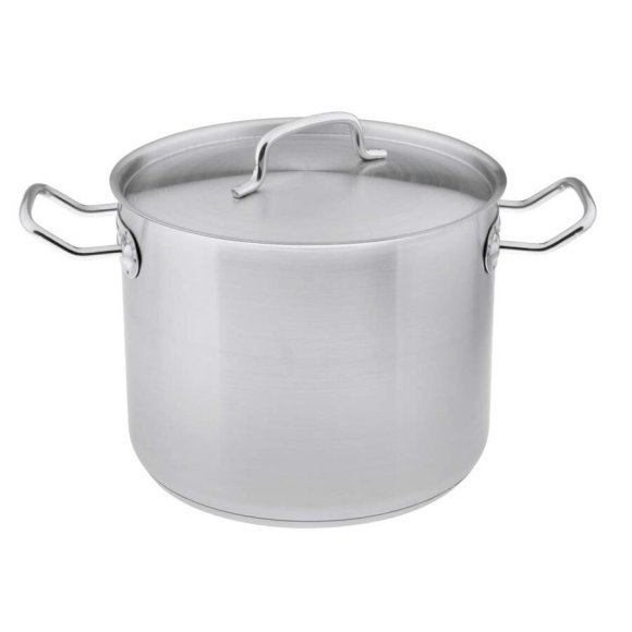 TADAR Garnek gastronomiczny 12 l z pokrywką 25 cm / stal nierdzewna