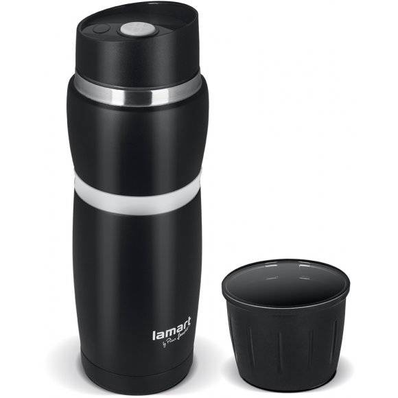 LAMART CUP Kubek termiczny 480 ml czarno-biały / LT4052