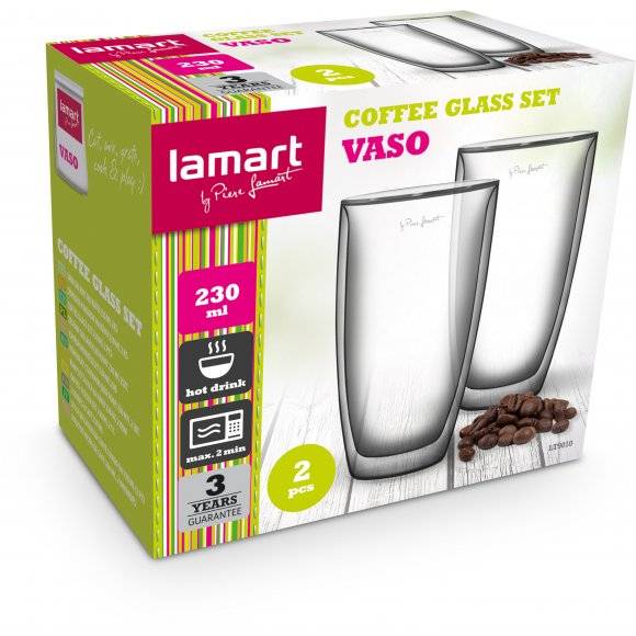 LAMART VASO Zestaw 2 szklanek termicznych 230 ml / LT9010