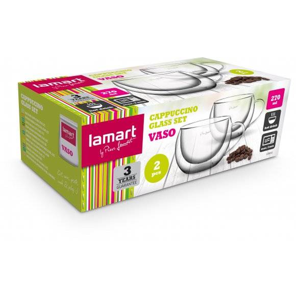 LAMART VASO Zestaw 2 szklanek termicznych 270 ml / LT9012