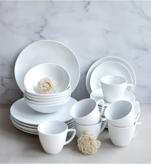 LUBIANA BOSS BIAŁY Serwis obiadowo - kawowy 120 el / 24 os 