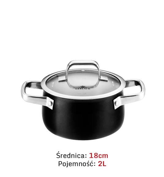 GERLACH PRIME Komplet Garnki z pokrywkami 6 el / stal nierdzewna + Patelnia naleśnikowa 26 cm