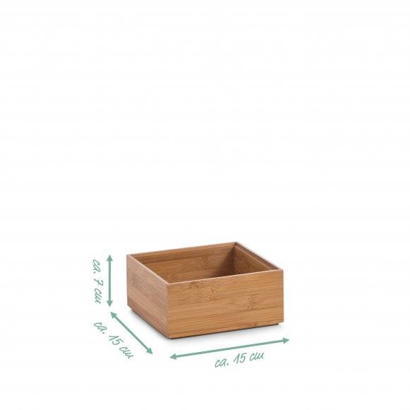 WYPRZEDAŻ! ZELLER Pudełko do przechowywania 15 cm / drewno bambusowe