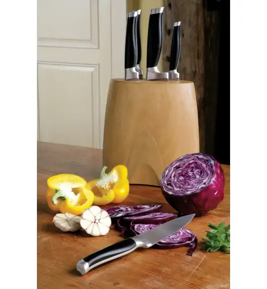 JAMIE OLIVER Komplet noże kuchenne w drewnianym bloku / 6 el