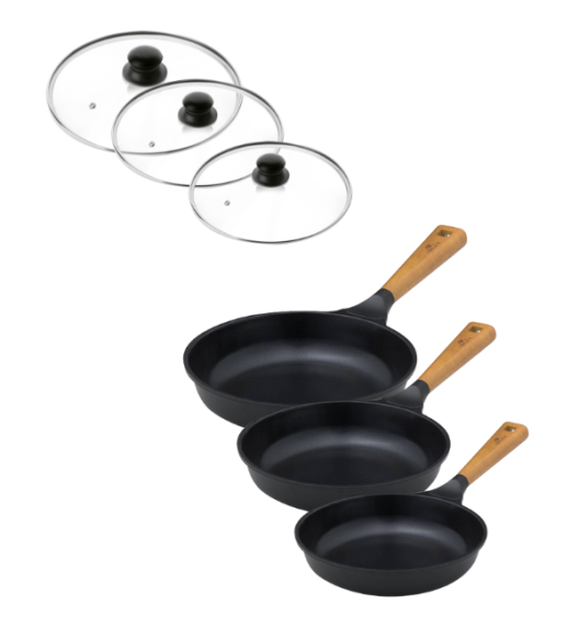 GERLACH AMBIENTE Komplet Garnki z pokrywkami 10 el+ Garnek Ambiente 7 l +Patelnie Natur 20, 24, 28 cm +pokrywki / stal nierdzewna / indukcja