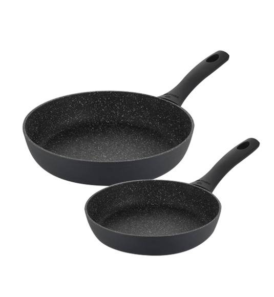 GERLACH AMBIENTE Komplet Garnki z pokrywkami 10 el + Patelnie Granitex 20, 28 cm +pokrywki uniwersalne / stal nierdzewna / indukcja