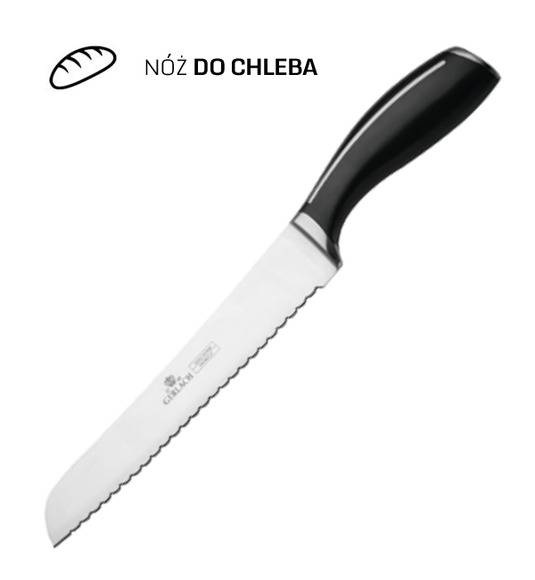 GERLACH LOFT Komplet 5 noży w bloku + Gerlach Natur Tasak do ziół z deską + nożyce do drobiu stalowe
