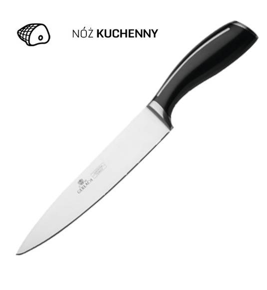 GERLACH LOFT Komplet 5 noży w bloku + Gerlach Natur Tasak do ziół z deską + nożyce do drobiu stalowe