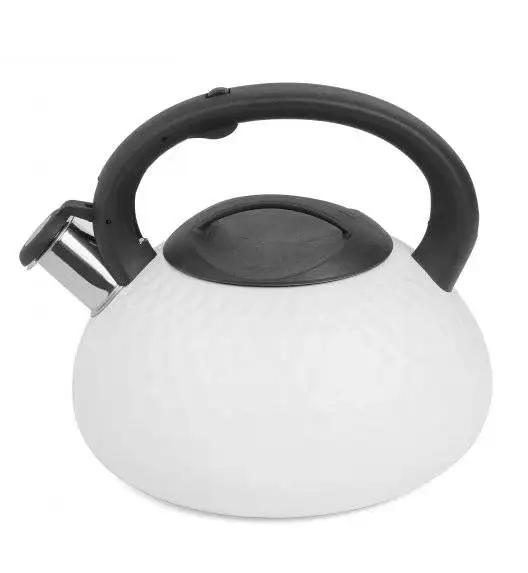 TADAR GEOMETRIC Czajnik biały na indukcję / 3,0 l / stal nierdzewna 