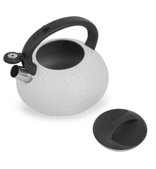TADAR GEOMETRIC Czajnik biały na indukcję / 3,0 l / stal nierdzewna 