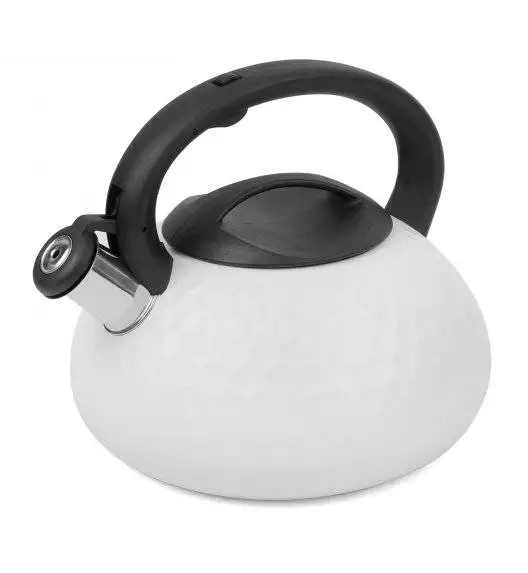 TADAR GEOMETRIC Czajnik biały na indukcję / 3,0 l / stal nierdzewna 