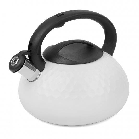 TADAR GEOMETRIC Czajnik biały na indukcję / 3,0 l / stal nierdzewna 