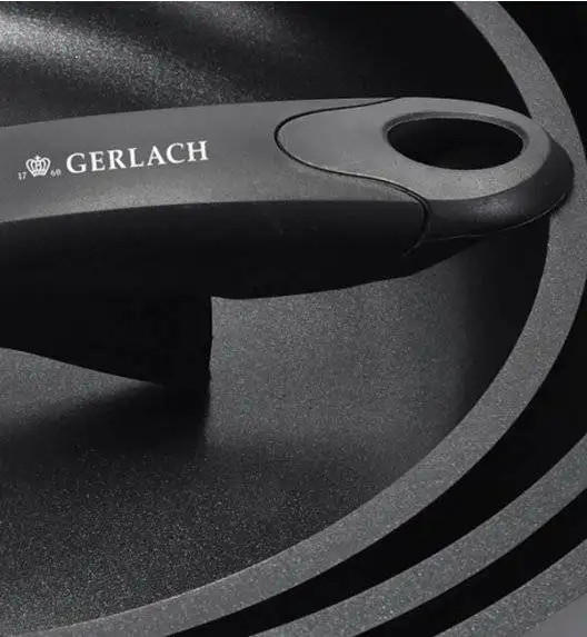 GERLACH BRAVA Komplet Garnki z pokrywkami 8 el + Gerlach Smart Patelnia 20 24 28 cm 