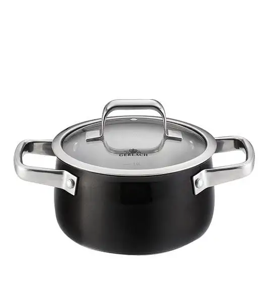 GERLACH PRIME Komplet Garnki z pokrywkami 6 el + patelnie Gerlach Smart Patelnia 20 24 28 cm 