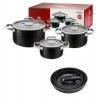 GERLACH PRIME Komplet Garnki z pokrywkami 6 el + patelnie Gerlach Smart Patelnia 20 24 28 cm 