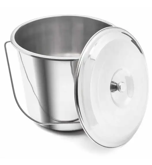 TADAR Wiadro gastronomiczne z pokrywką 9 l / stal nierdzewna