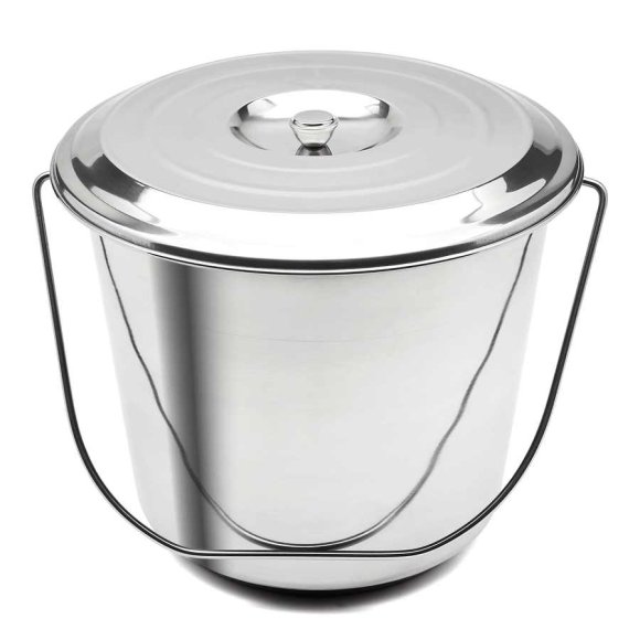 TADAR Wiadro gastronomiczne z pokrywką 9 l / stal nierdzewna