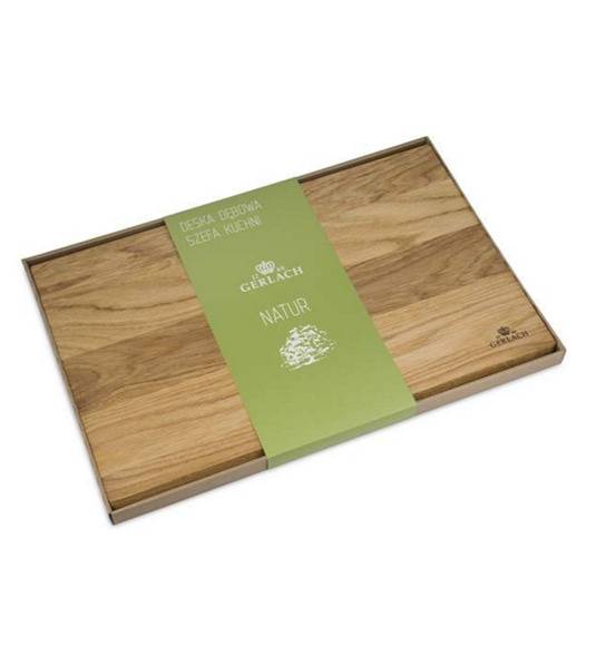 GERLACH LOFT Komplet 5 noży w bloku + ostrzałka 3w1 + komplet desek dębowych