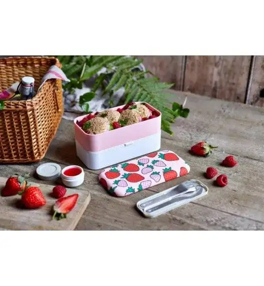 MONBENTO BENTO ORIGINAL Lunchbox 2 x 0,5 L / Graphic Strawberry