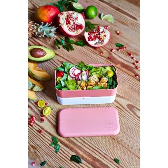 MONBENTO BENTO ORIGINAL Lunchbox 2 x 0,5 L / Pink Flamingo